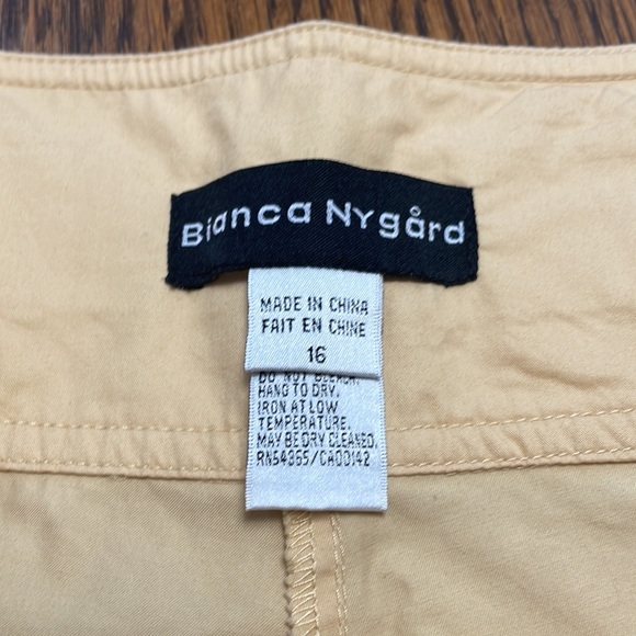 Bianca Nygård 100% Cotton Camel Capris, SZ 16 - Picture 9 of 11